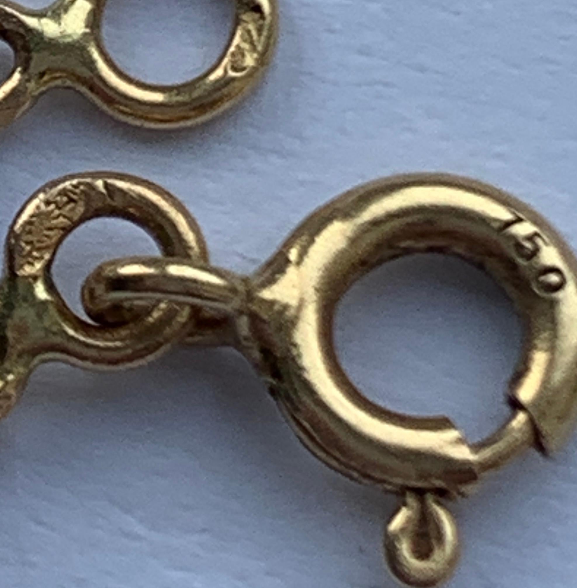 Cadena de oro antiguo 18 ct 18 en venta 6
