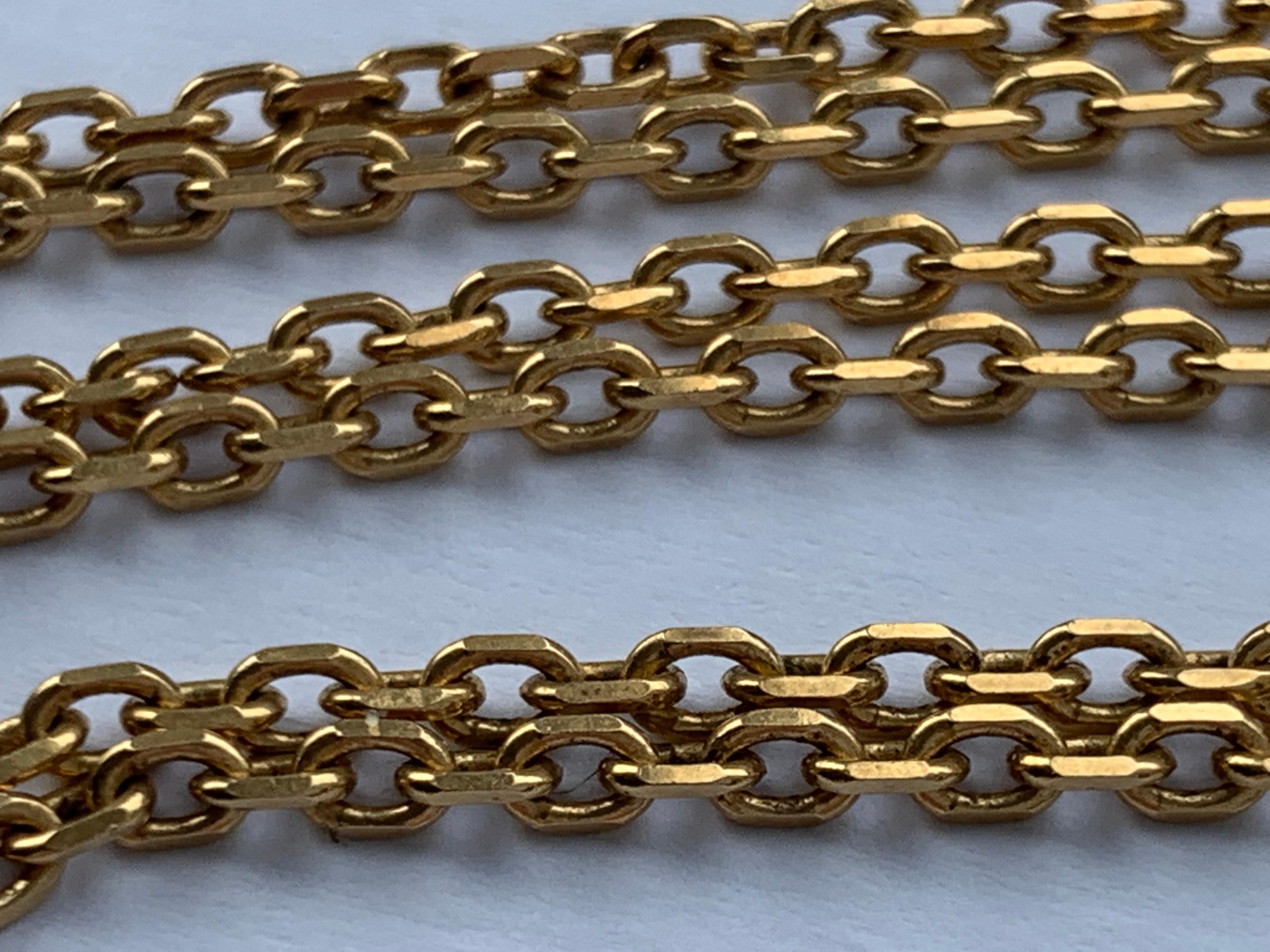 Cadena de oro antiguo 18 ct 18 en venta 1