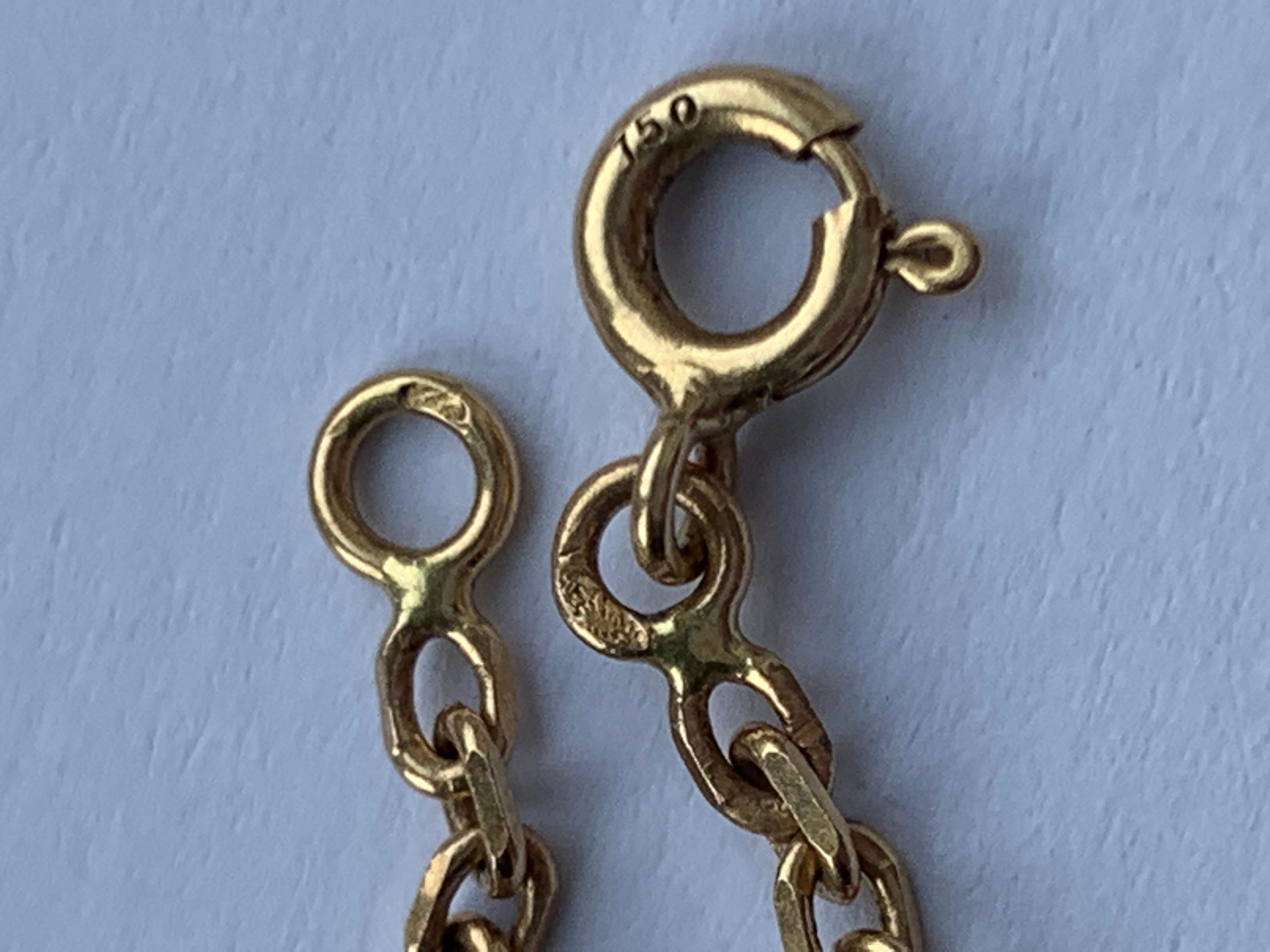 Cadena de oro antiguo 18 ct 18 en venta 5