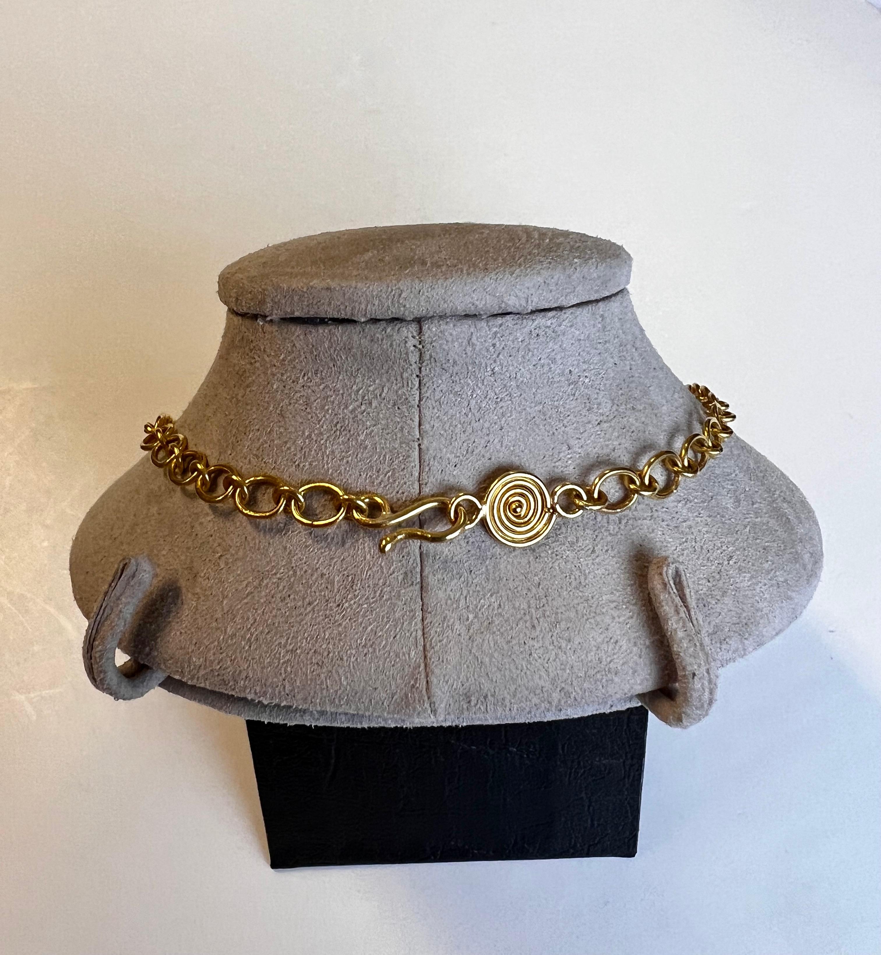 22 inch hand crafted gold chain in Medieval/Renaissance style.  
