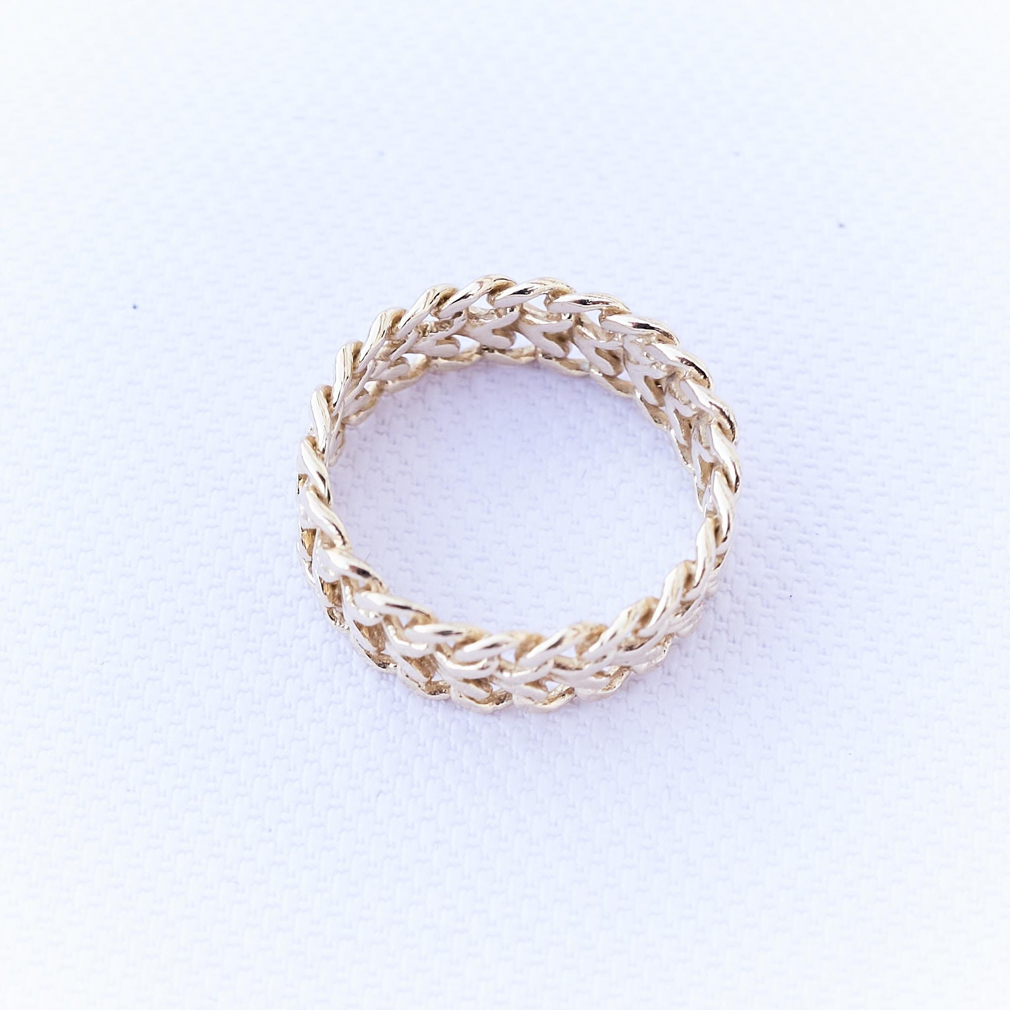 Men's Gold Chain Ring
