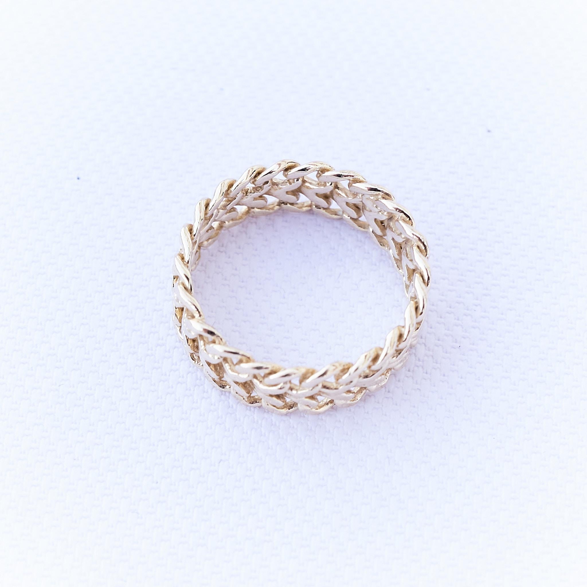 Gold Chain Ring Unisex J Dauphin For Sale 1