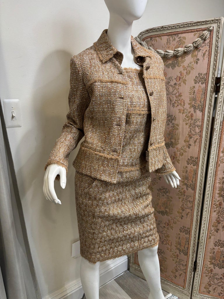 Gold Chanel 2005 Spring/Size 40/ Piece Set For Sale at 1stDibs