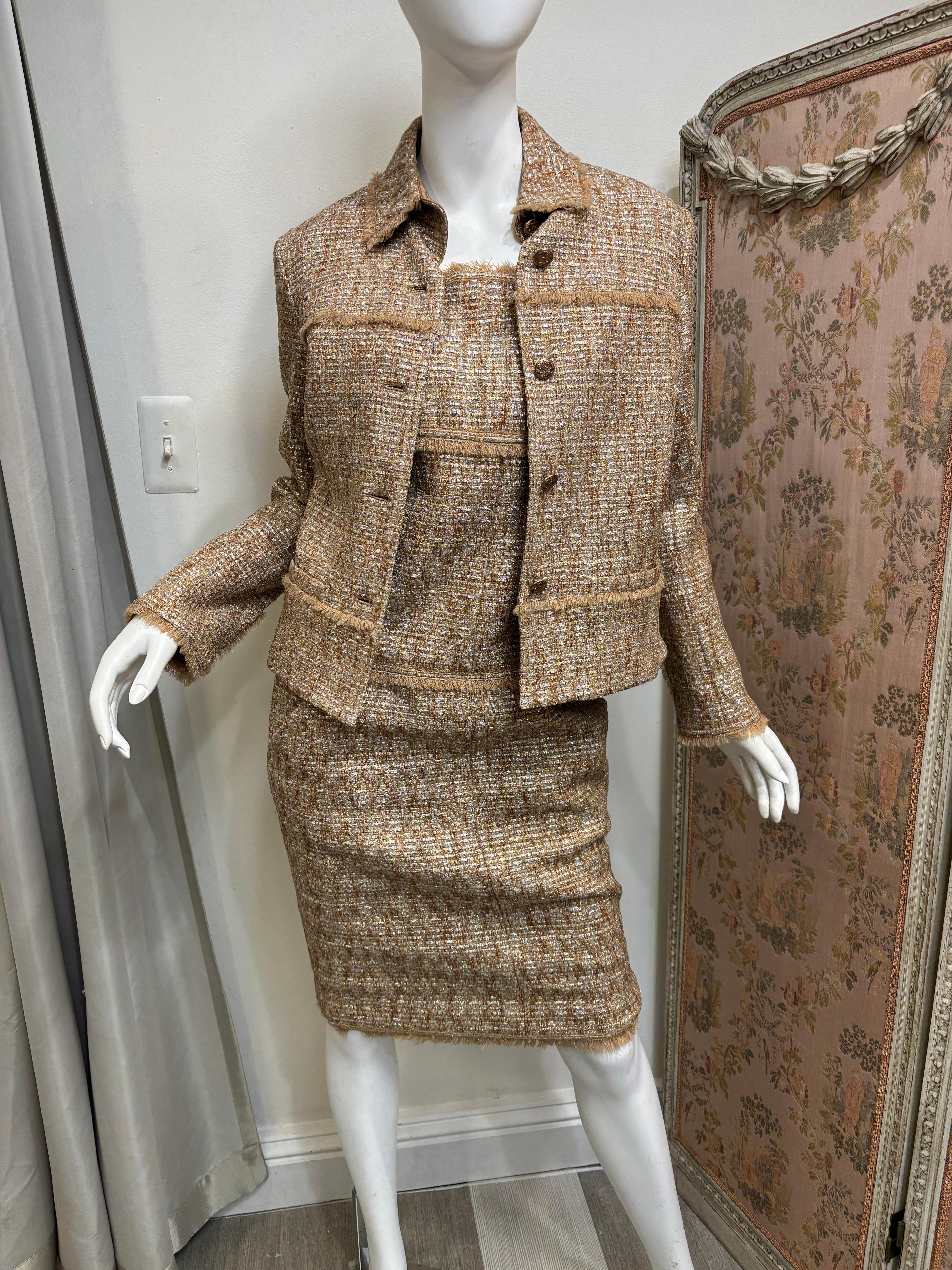 Chanel dorado 2005 primavera/talla 40/conjunto de 2 piezas en venta 3