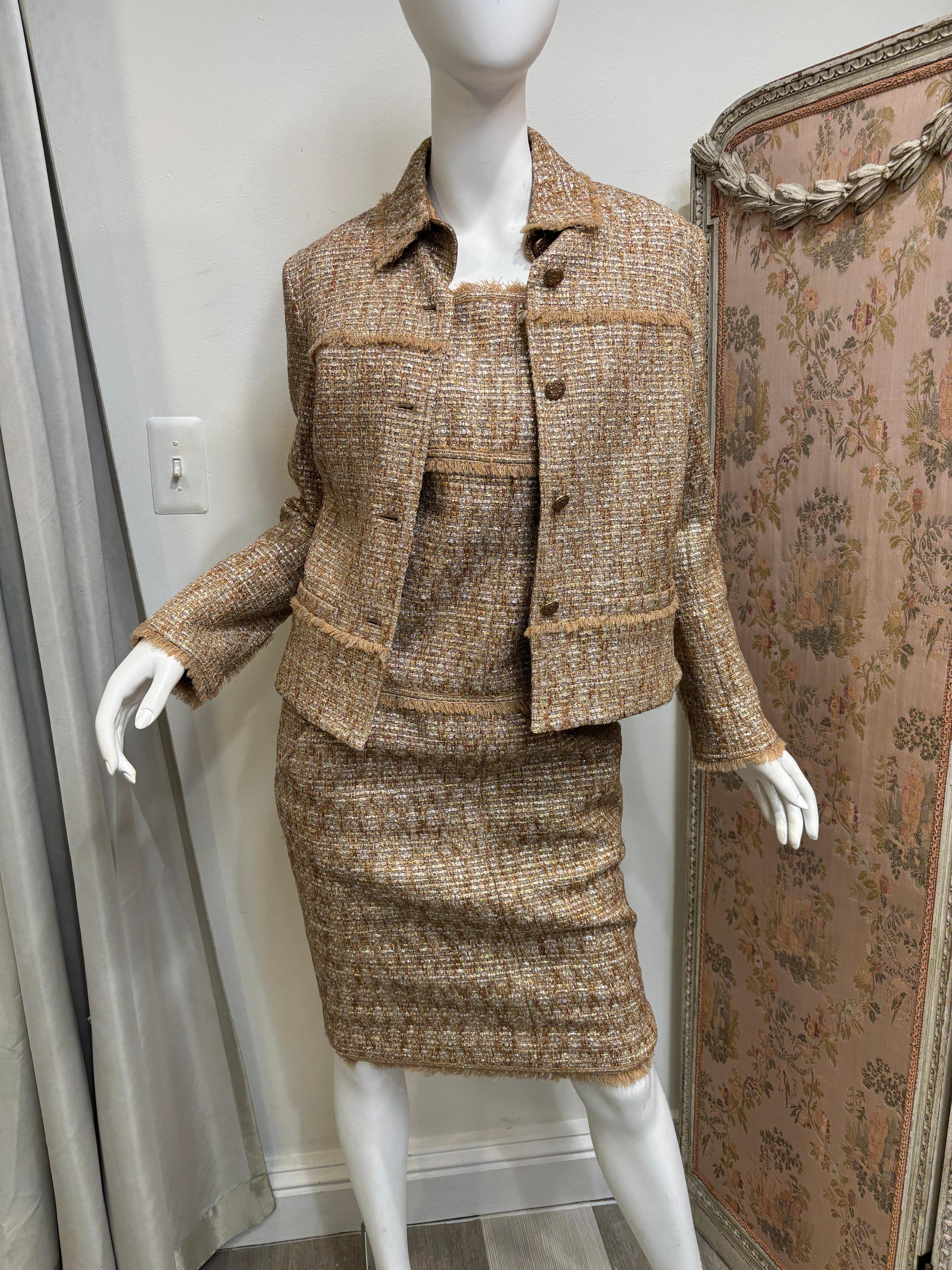 Chanel dorado 2005 primavera/talla 40/conjunto de 2 piezas en venta 4