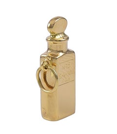 Gold Chanel #5 Perfume Bottle Charm