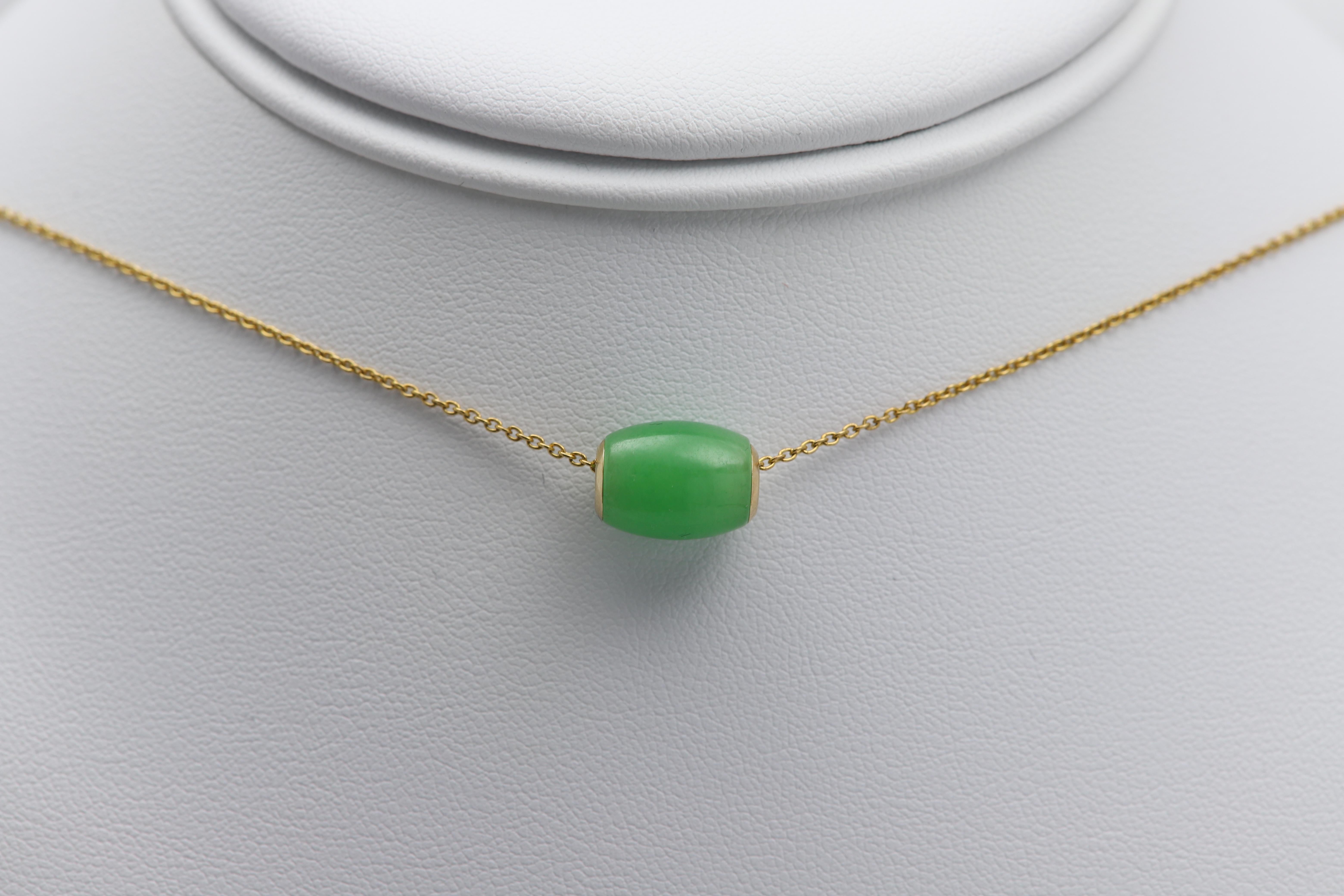Gold Charm Beads Jade three color Necklace 14 Karat Jade charm Necklace Beads For Sale 1
