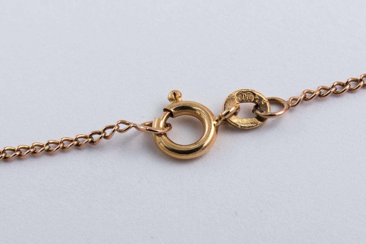 Gold Charm Necklace For Sale 1