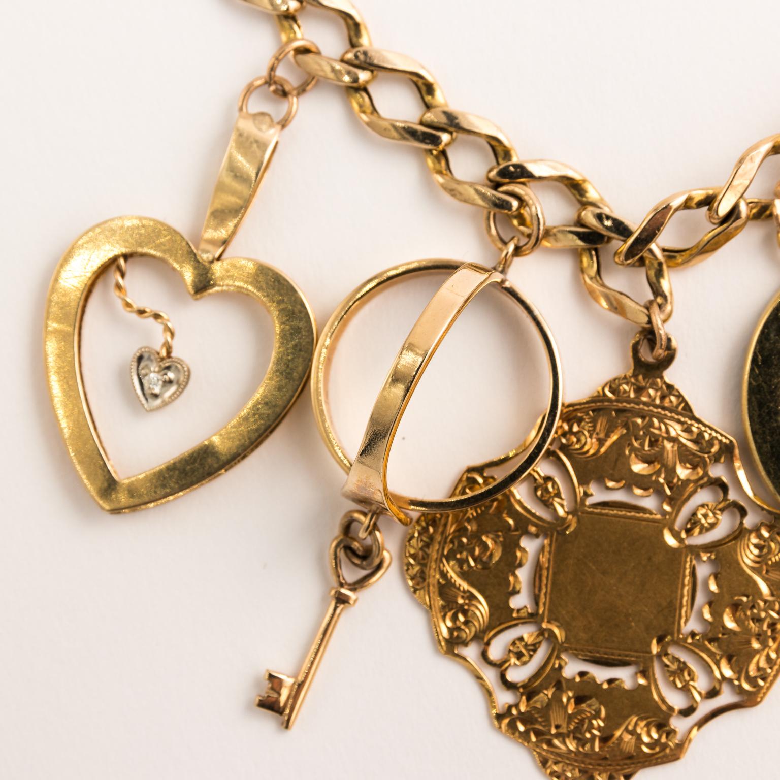 Modern Gold Charm Necklace