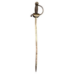 Used Gold Charm Sword Stick Pin