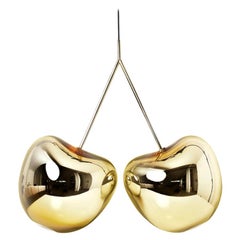 In Stock in Los Angeles, Gold Cherry Lamp Designed by Nika Zupanc, Made in Italy