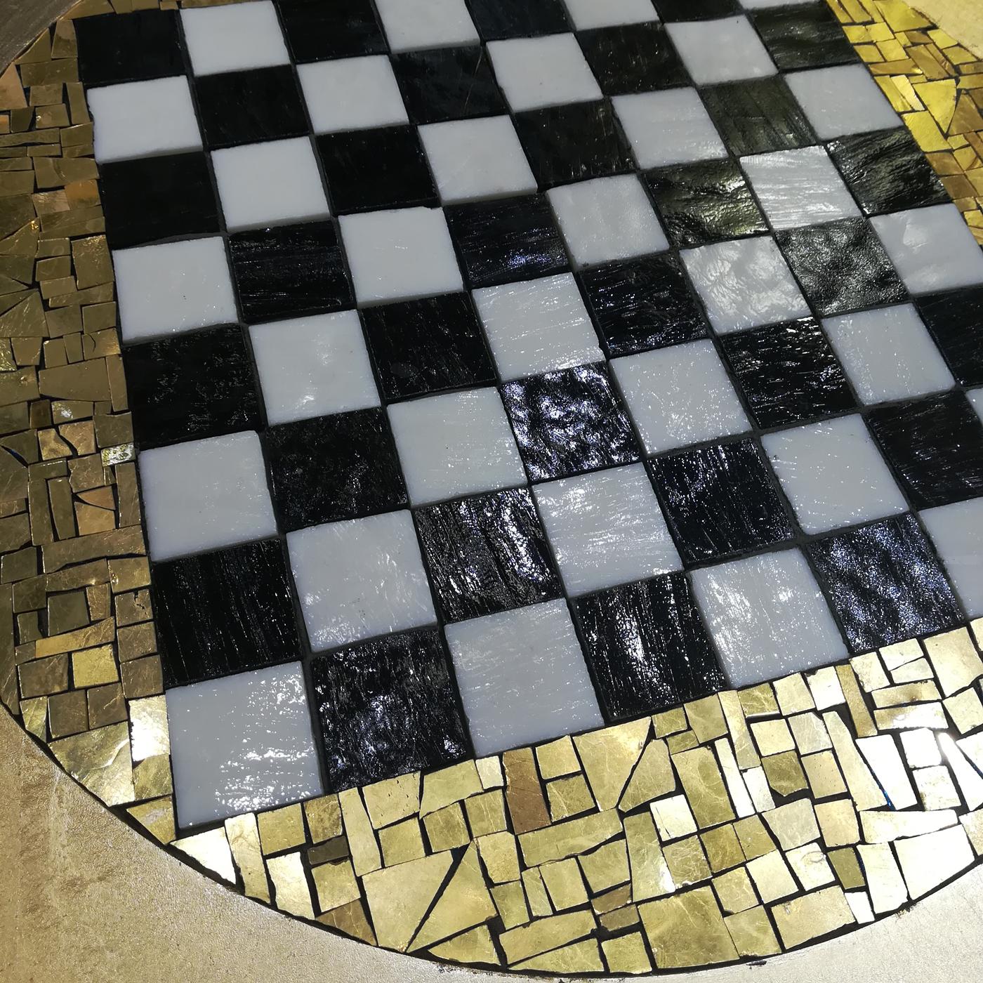 Italian Gold Chessboard Table