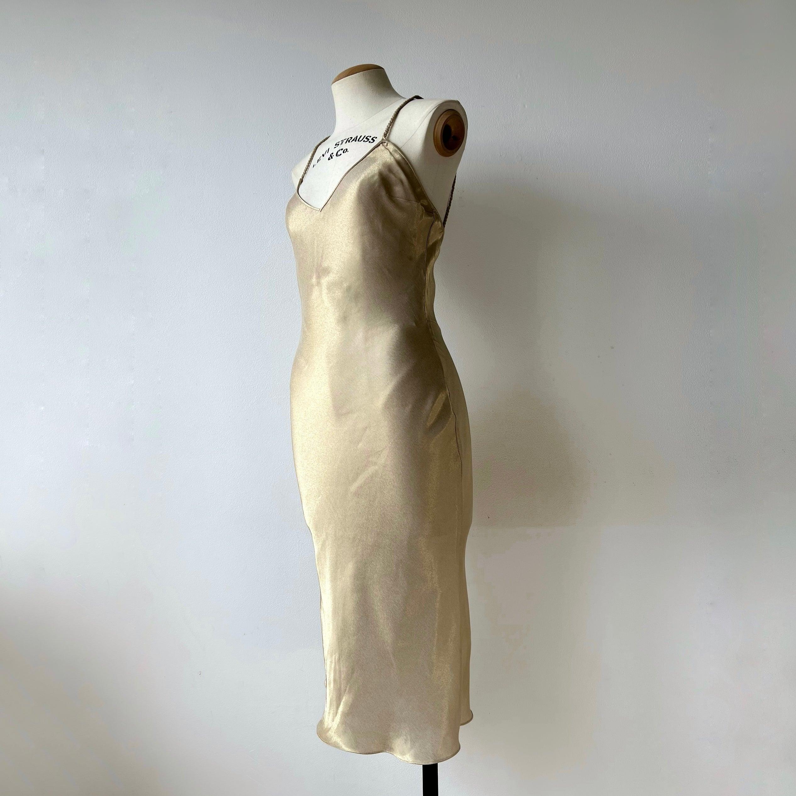 Gold Christian Dior by John Galliano 2002 dress In Excellent Condition For Sale In CAPELLE AAN DEN IJSSEL, ZH