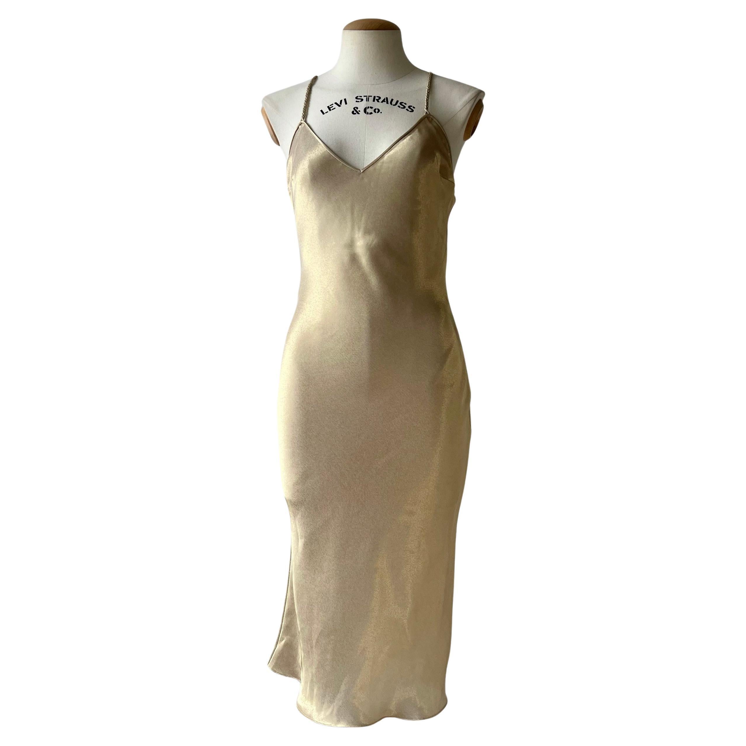 Gold Christian Dior by John Galliano 2002 dress For Sale
