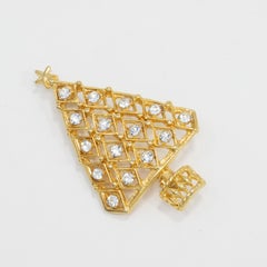 Gold Christmas Tree Fashion Pin Brooch