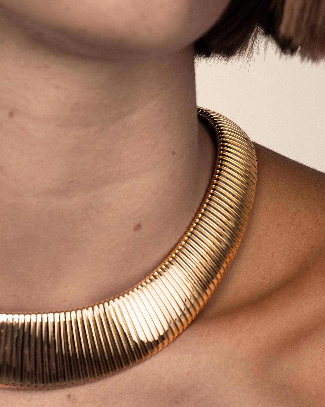 da uomo o donna Collana Chunky in oro - Lunghezza  17 3/8 pollici in vendita