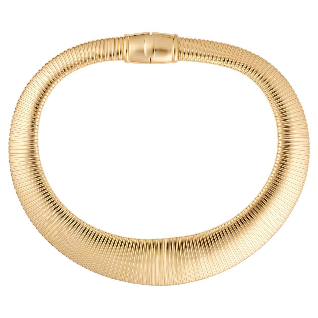 Gold Chunky Necklace - Length  17 3/8 inches