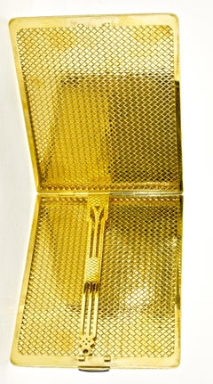 Gold Cigarette/Card Case with Fine Natural Sapphires, Circa 1945