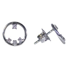 Gold Circlet Earrings with Diamonds