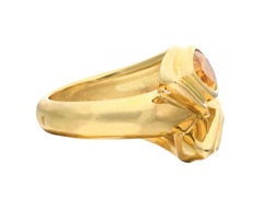 Gold, Citrine, and Peridot Bypass Ring