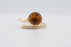 Gold-Citrin-Ring mit elegantem Design