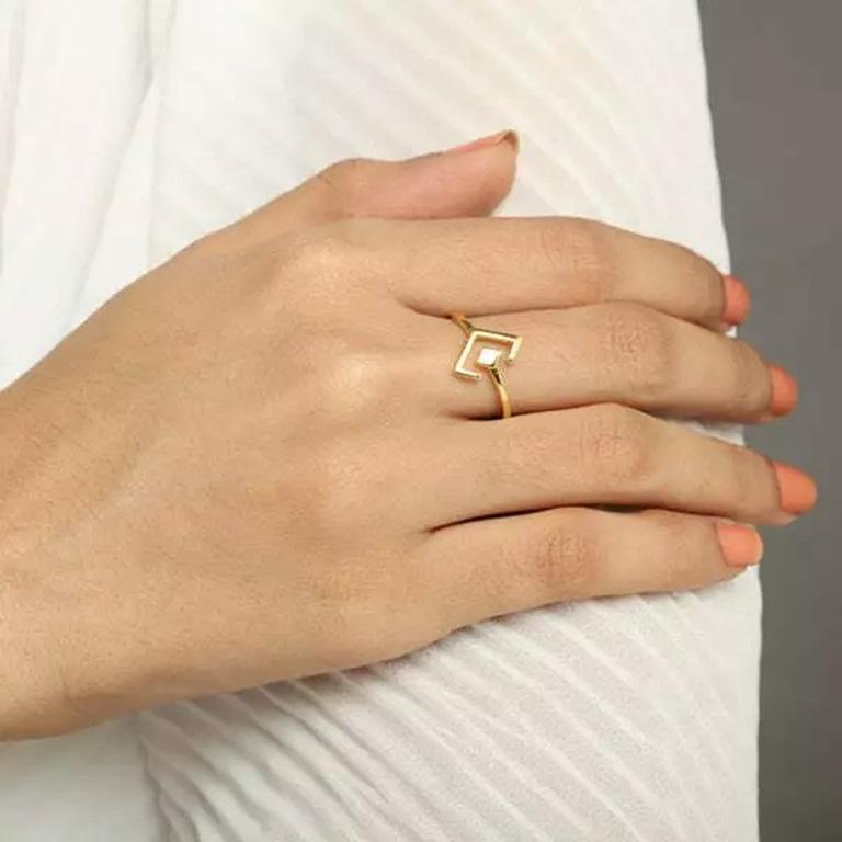 Gold Coaxial Ring 14k Solid Gold Engagement Ring For Women/Men Proposal Ring.
Light weight can be worn everyday

Additional information:
Condition: New with tags: A brand-new, unused, and unworn item (including handmade items) in the original