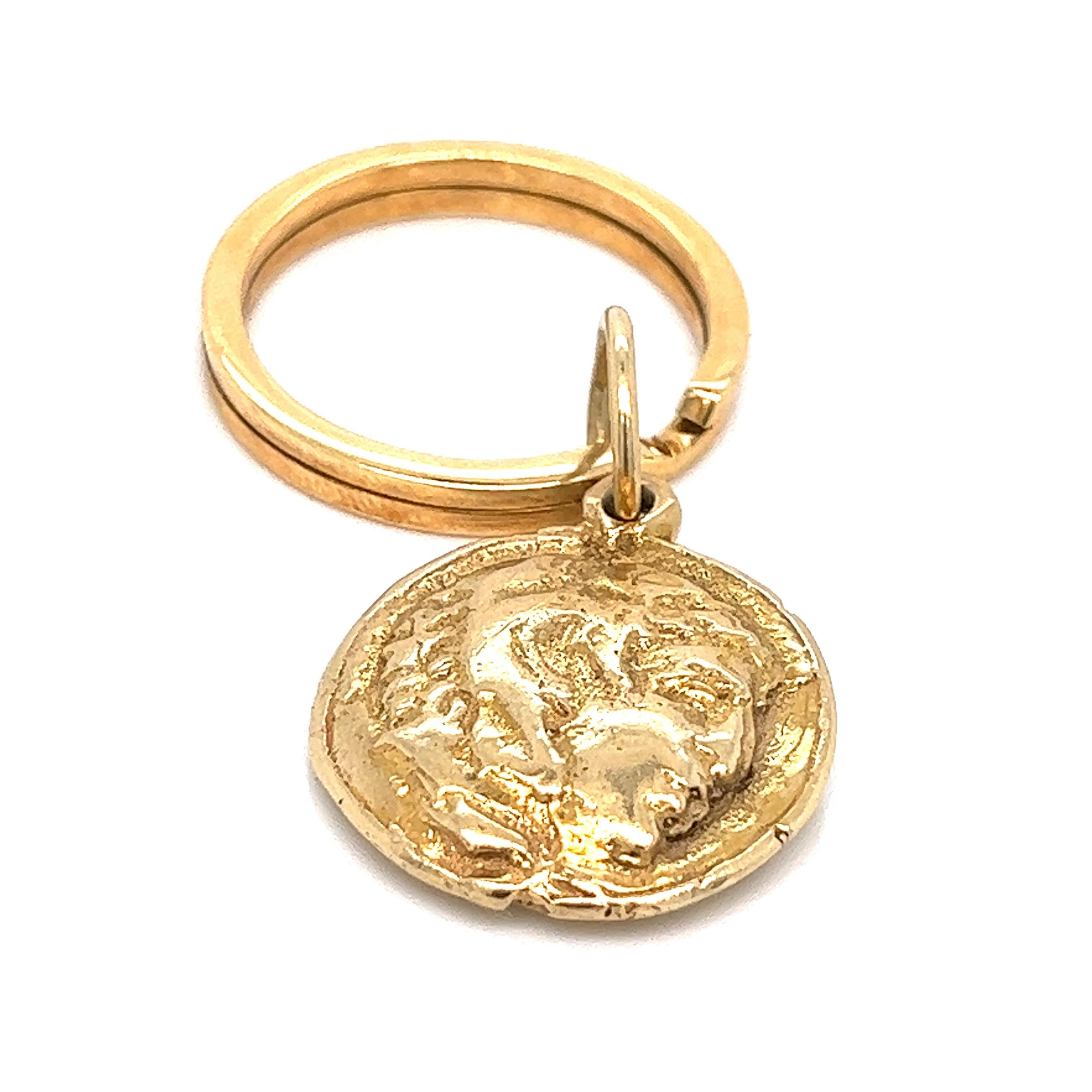 gold coin keychain