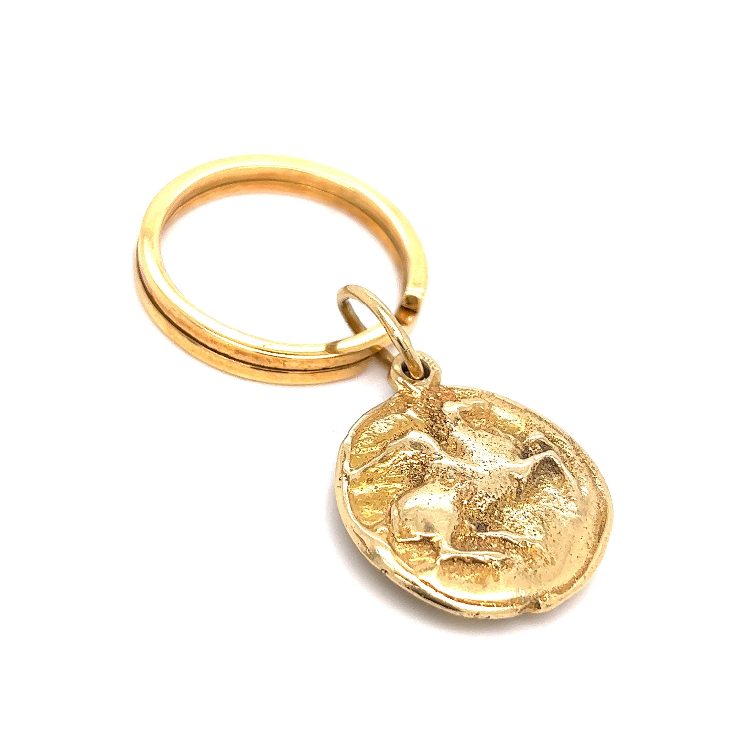 Gold Coin Key Chain In Excellent Condition For Sale In New York, NY