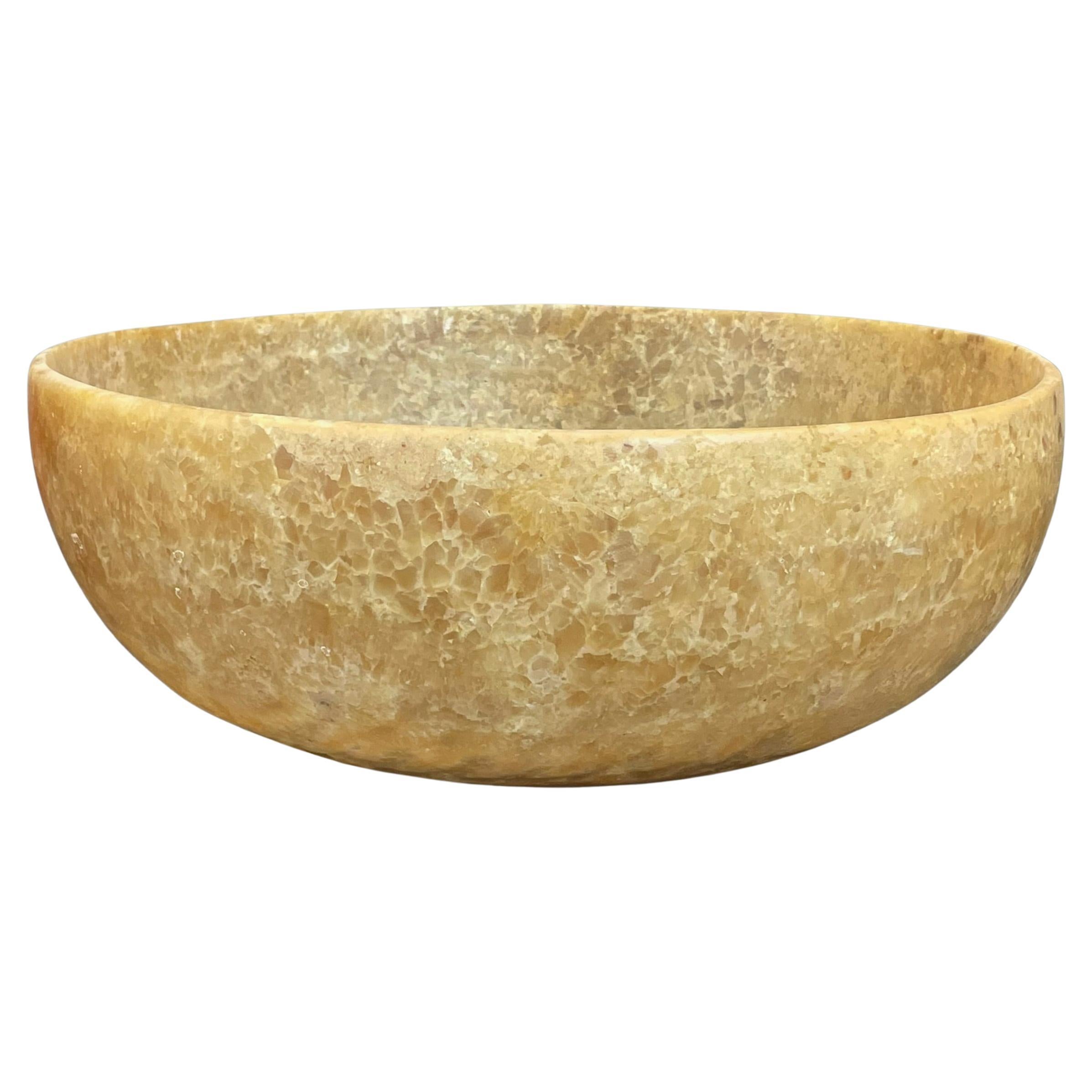 Gran cuenco de alabastro dorado, Egipto, Contemporáneo
