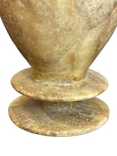 Gold Color With Brown Alabaster Large Vase, Egypt, Contemporary