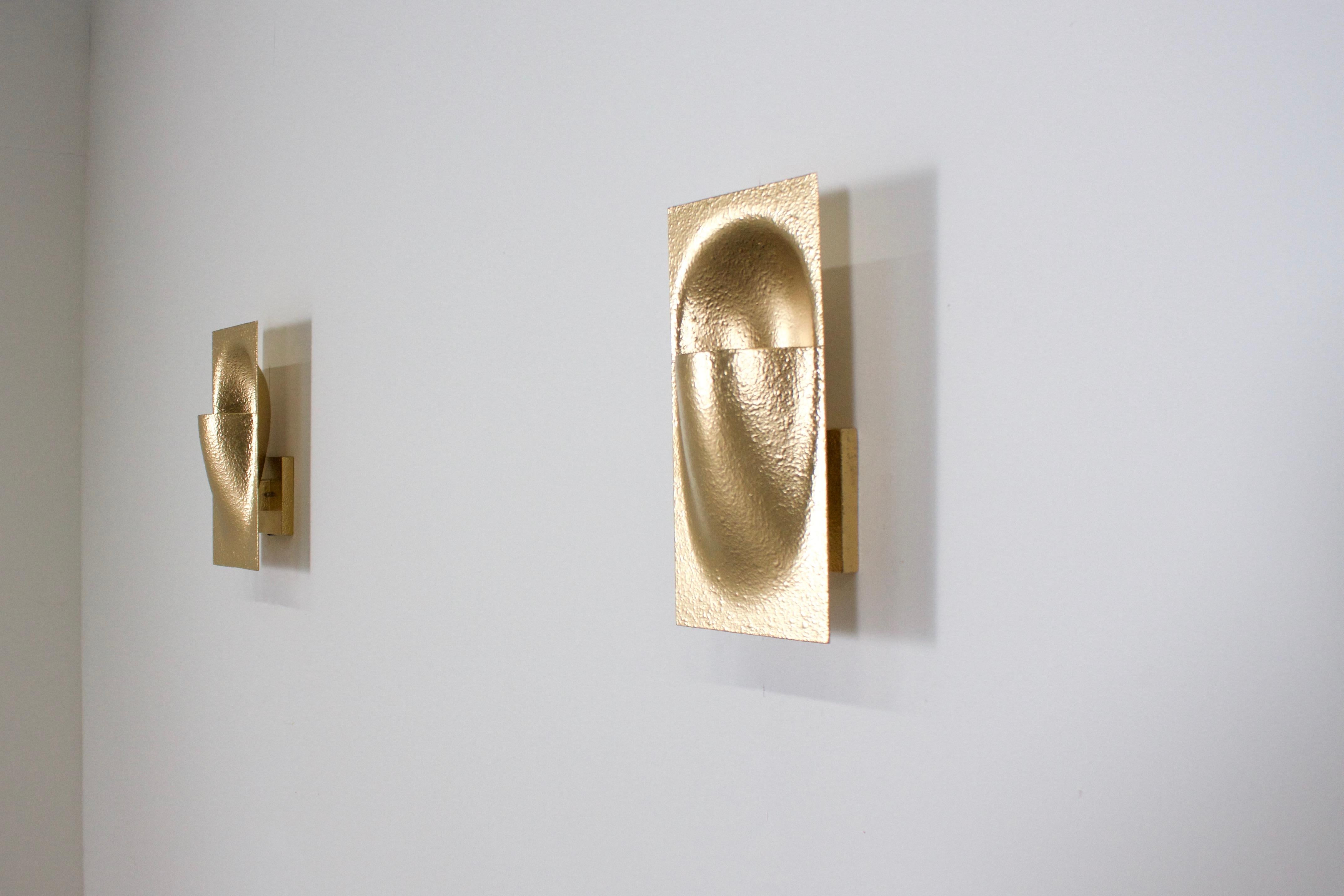 Gold Colored ‘Balance’ Sconces by Bertrand Balas for RAAK Amsterdam, 1972 In Excellent Condition In Echt, NL