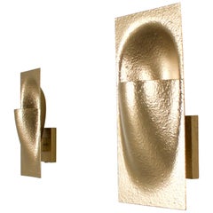 Gold Colored ‘Balance’ Sconces by Bertrand Balas for RAAK Amsterdam, 1972