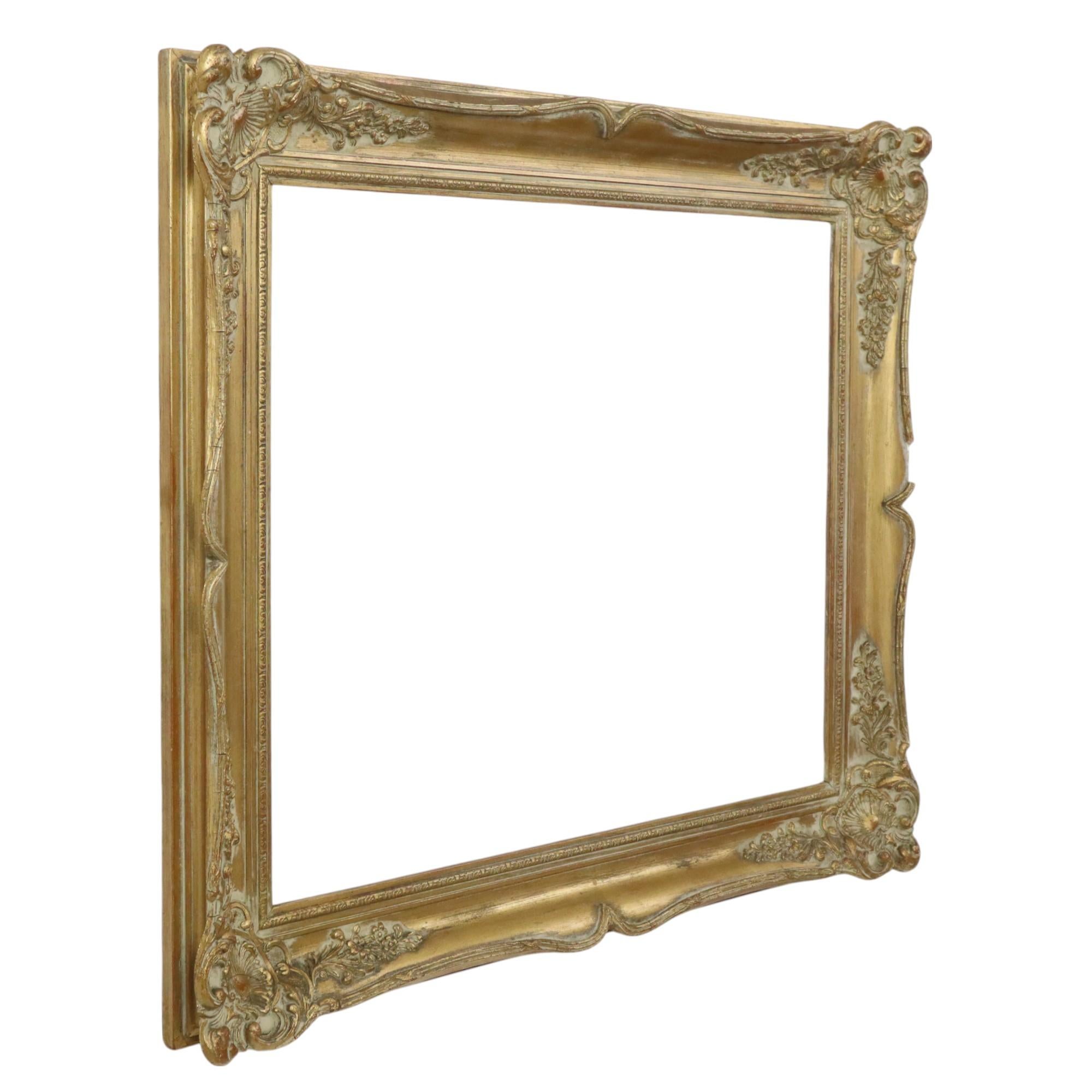 Gold-colored Baroque Style Frame Painting Classic 70x60cm For Sale 5