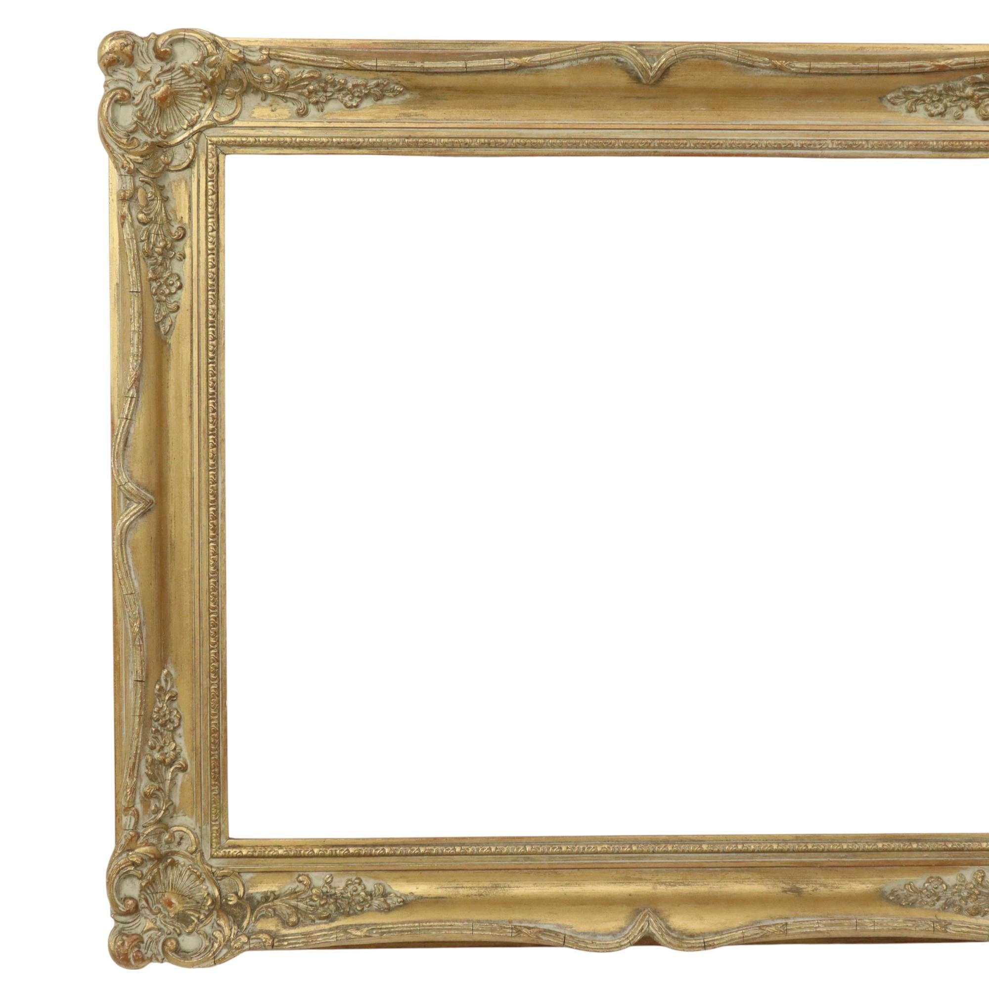 European Gold-colored Baroque Style Frame Painting Classic 70x60cm For Sale