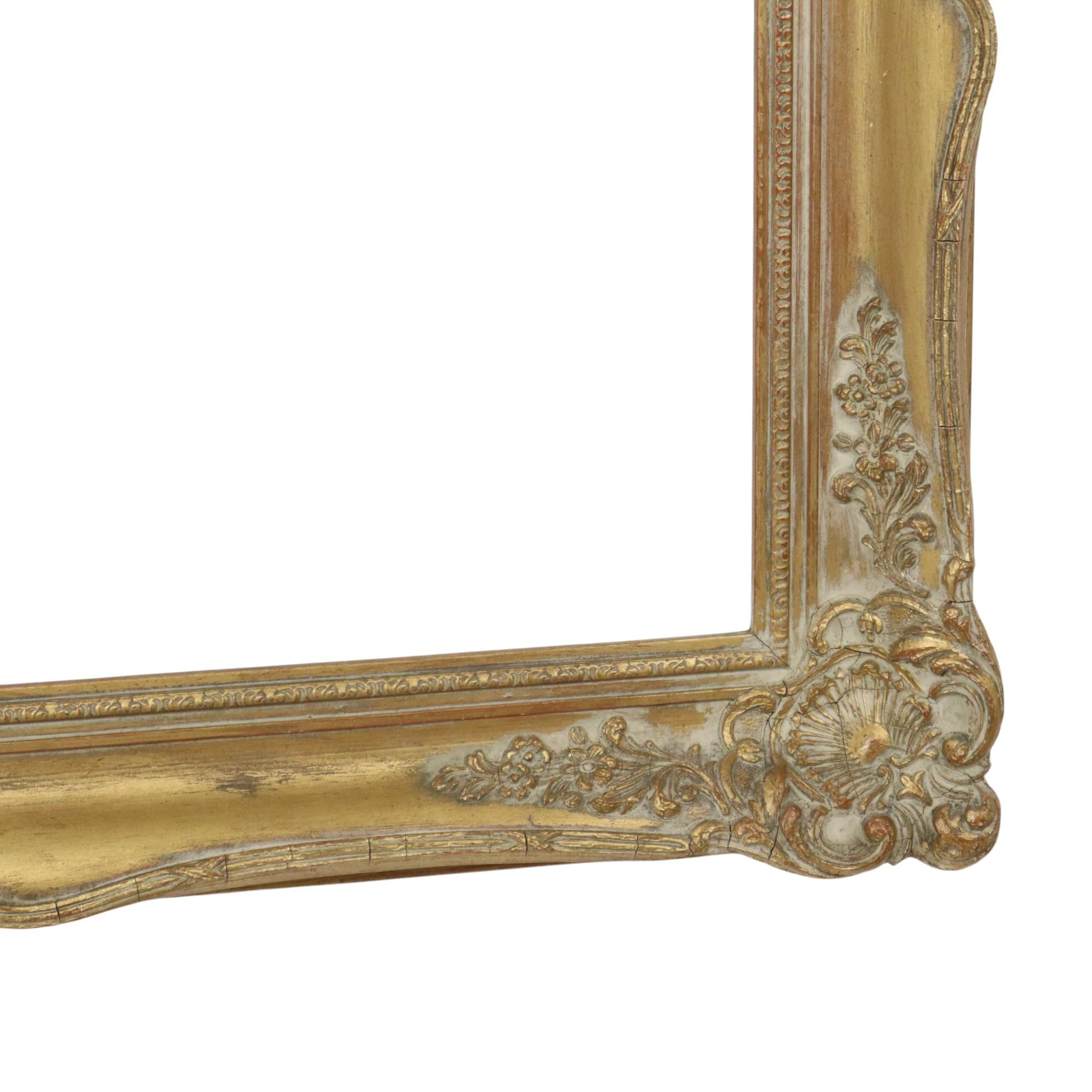Gesso Gold-colored Baroque Style Frame Painting Classic 70x60cm For Sale
