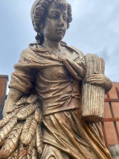 Gold Colored Cast Iron Four Season Statues