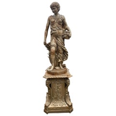 Gold Colored Cast Iron Four Season Statues