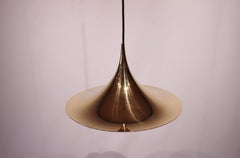 Gold Colored Gubi Semi Pendant by Claus Bonderup and Thorsten Thorup, 1960s