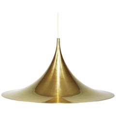 Gold Colored Gubi Semi Pendant Designed by Claus Bonderup and Thorsten Thorup