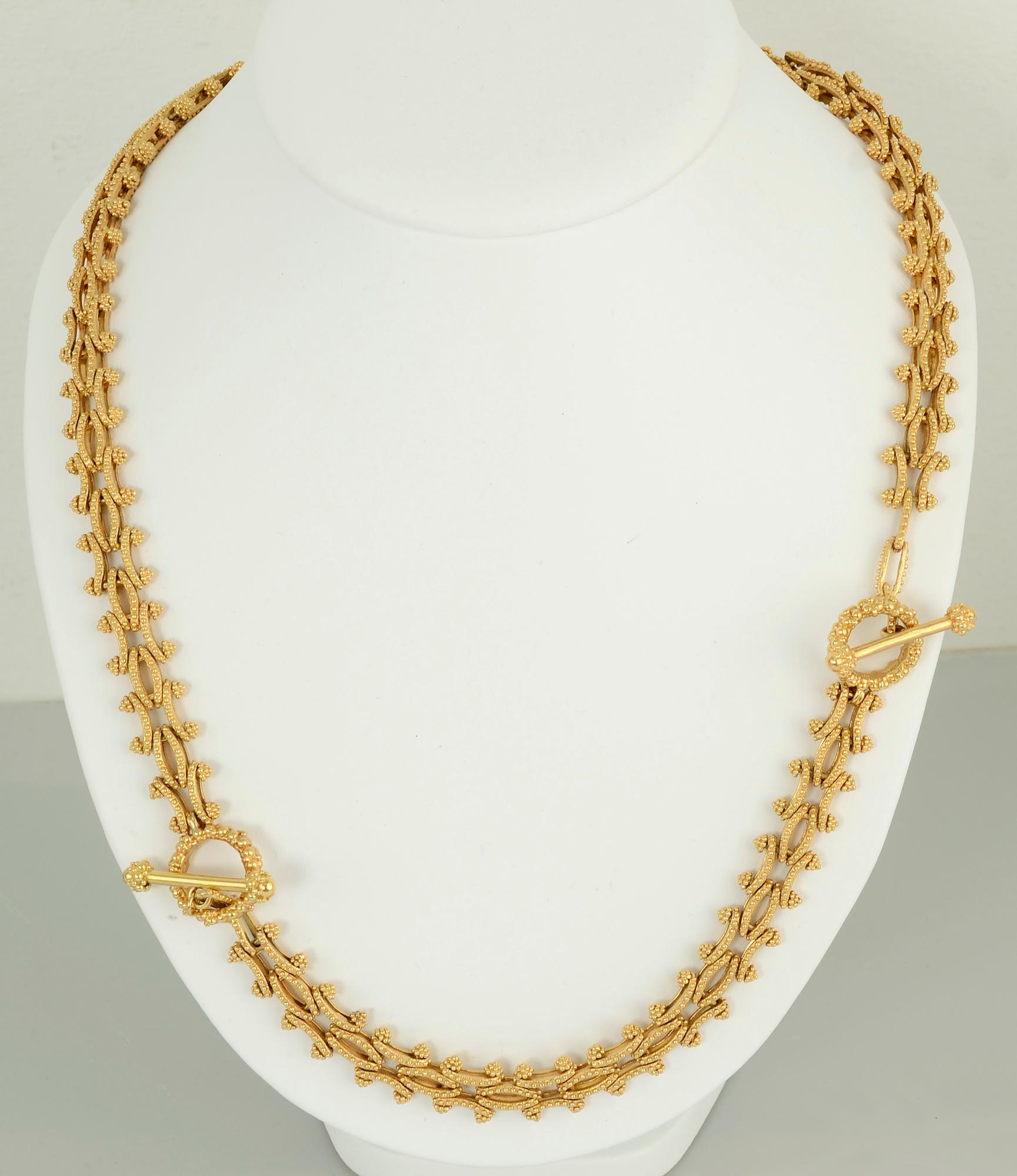 Combinable Halskette und Armband aus Gold (Moderne) im Angebot