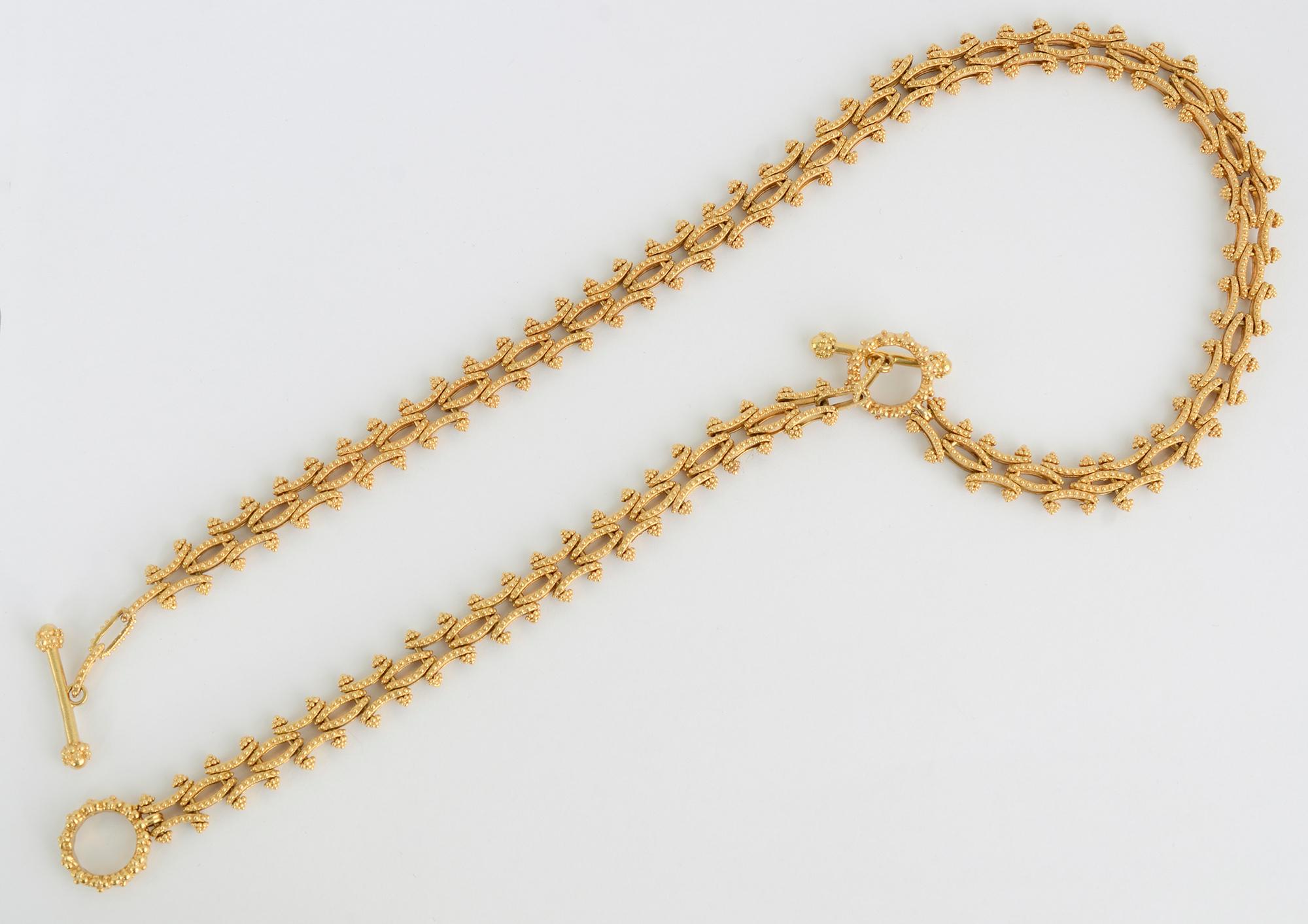 Combinable Halskette und Armband aus Gold im Zustand „Hervorragend“ im Angebot in Darnestown, MD