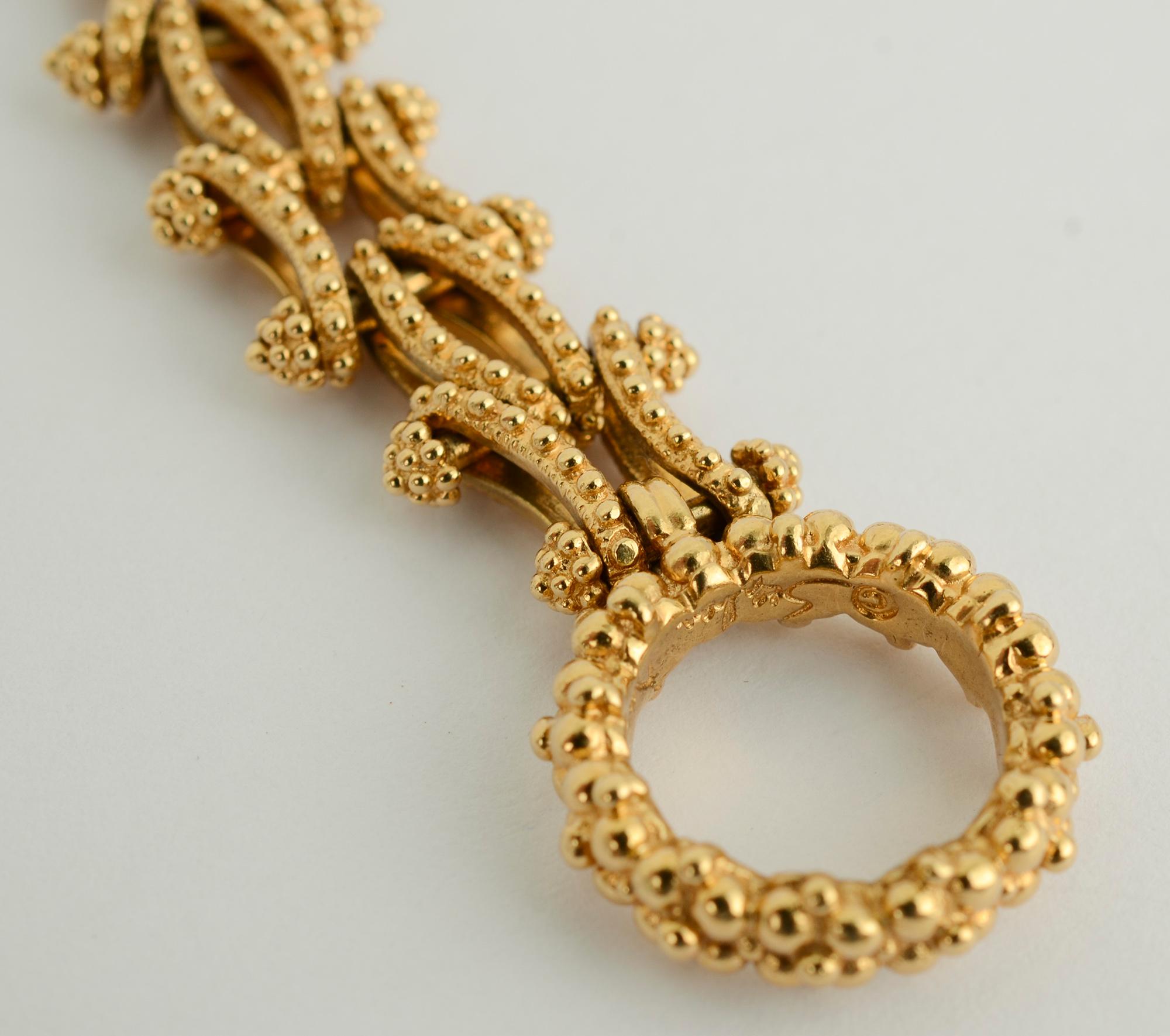 Gold Combinable Necklace and Bracelet For Sale 1