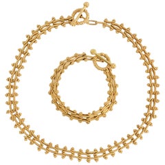 Collana e bracciale combinabili in oro