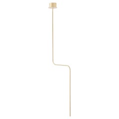 Gold Contemporary Ceiling Lamp in Tubular Brass, LED Lamp Type