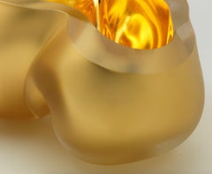 Sculpture en verre contemporaine en or, Barbara Nanning