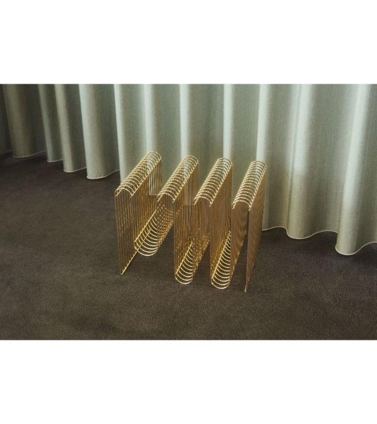 Gold Contemporary Magazine Holder For Sale at 1stDibs gold magazine racks