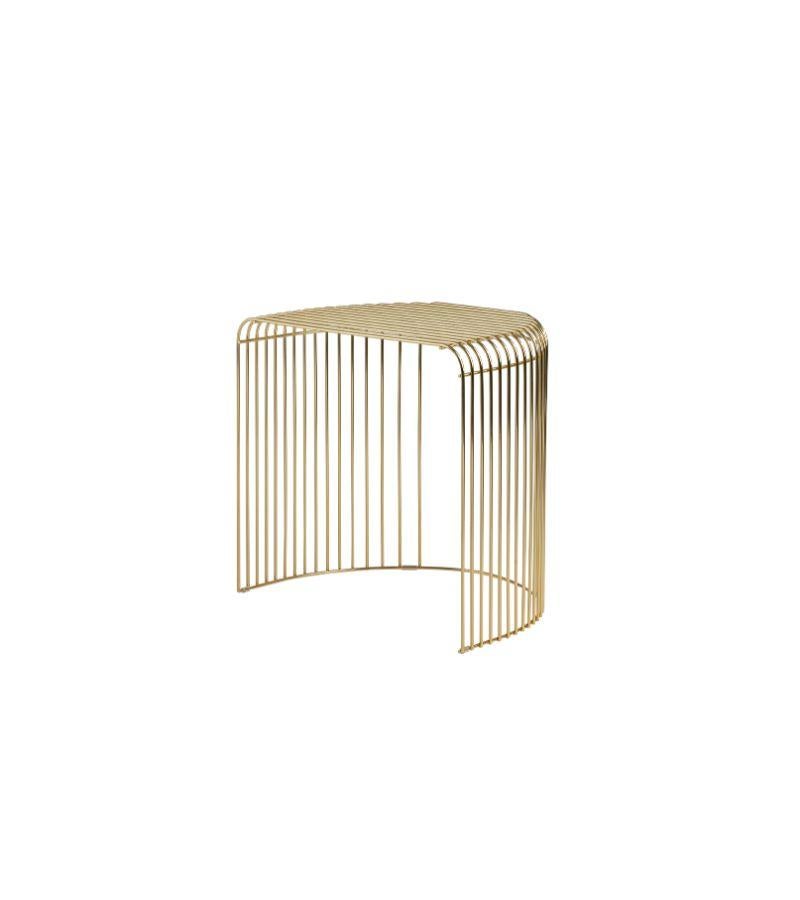 Gold Contemporary side table
Dimensions: L 34 x W 48 x H 45 cm 
Materials: Steel.
Also available in silver and black. 


The ever-popular CURVA collection is growing with a minimalistic, graceful, and multifunctional side table. As with any