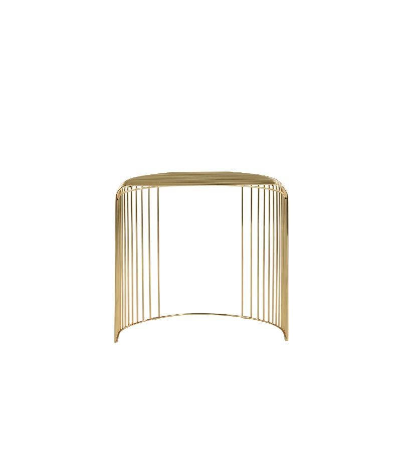 Modern Gold Contemporary Side Table For Sale