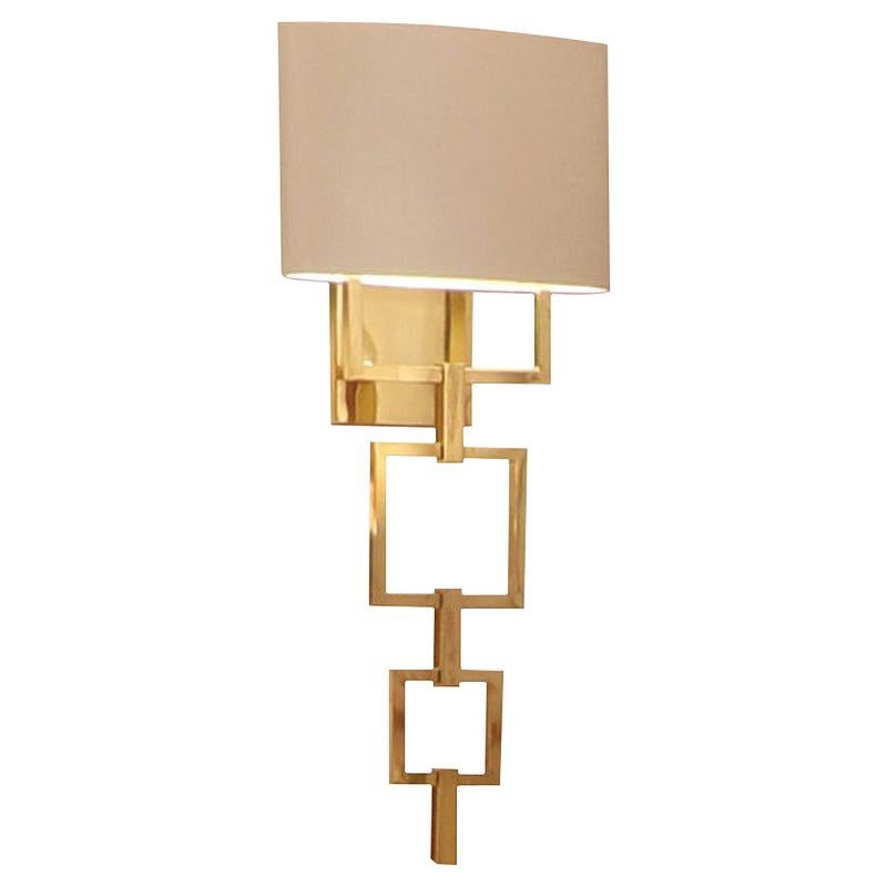 Gold Contemporary Wall Lamp, Signature For Sale