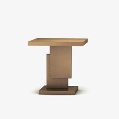 Gold/Copper Square Top Stack Side Table Geometric Customizable